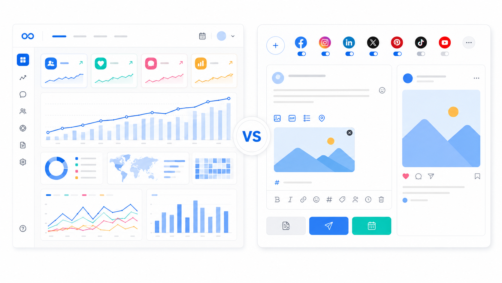 Comparativa Metricool vs Publer 2026